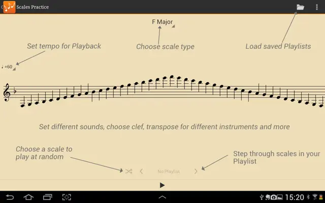 Scales Practice android App screenshot 1